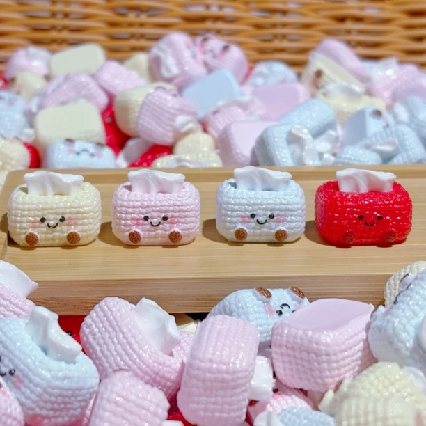 【阿花定制-JC针织抽纸】粉蓝黄/三色混/全亮面/创意饰品