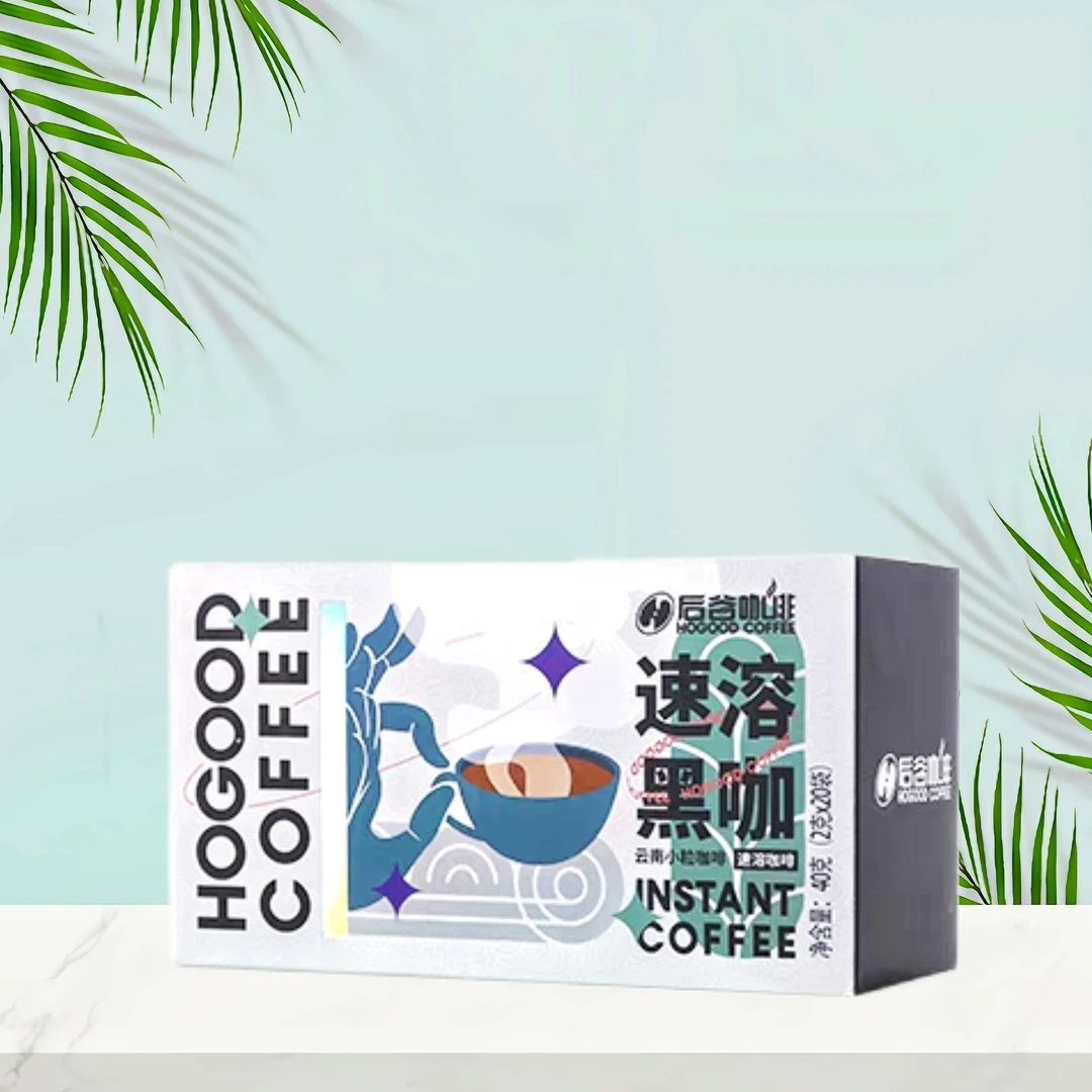 后谷咖啡美式速溶黑咖啡云南小粒咖啡粉盒装提神醒脑防困冷热冲泡