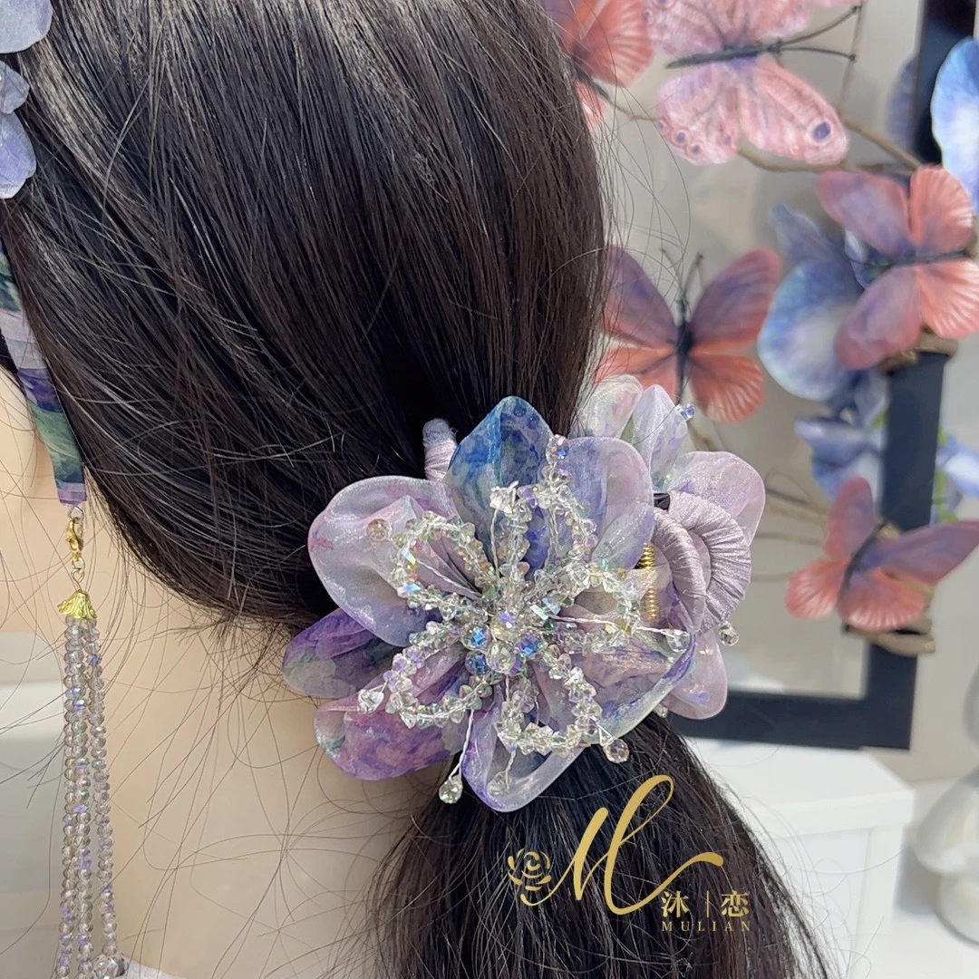 E174【紫霞仙子8cm抓夹】韩版发饰气质超仙头饰时尚发夹