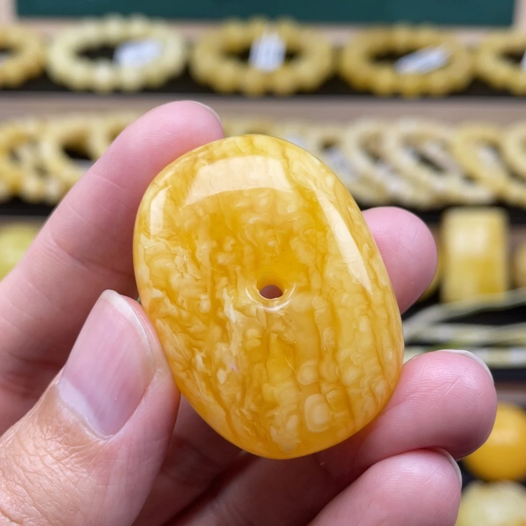 琥珀裸石未镶嵌琥珀蜜蜡