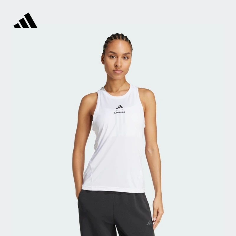 阿迪达斯官方 莱美联名运动健身背心女新款 adidas JM3687