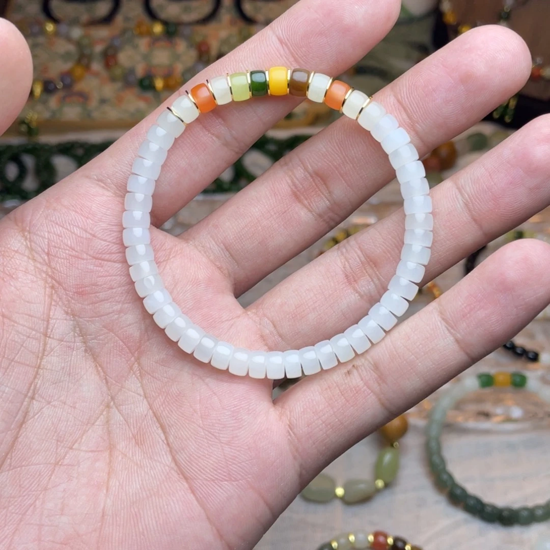 和田玉未镶嵌手链