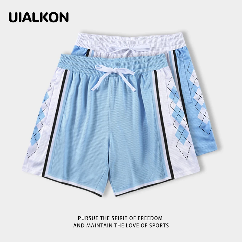 UIALK春夏美式短裤男士健身运动训练篮球宽松透气网面百搭五分裤
