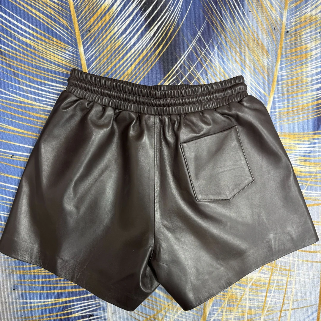 新款绵羊皮真皮短裤