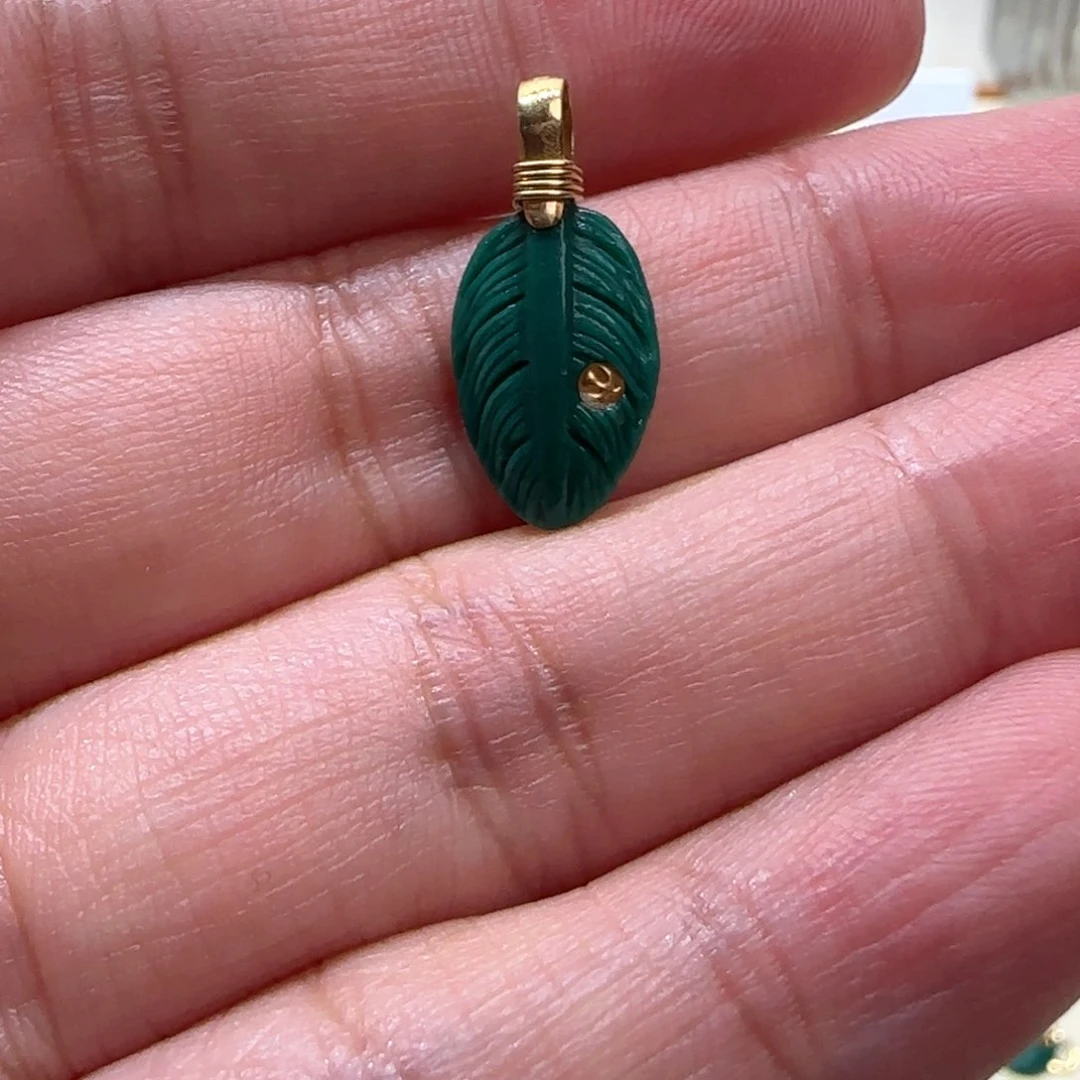 绿松石配饰18K金镶嵌
