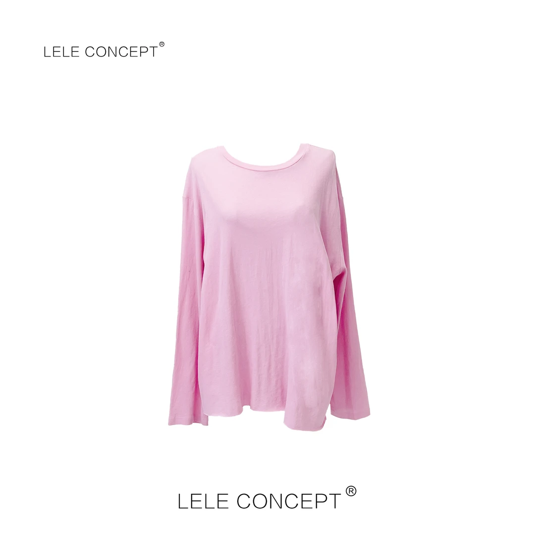LELE CONCEPT 丨圆领净色长袖T恤TX054
