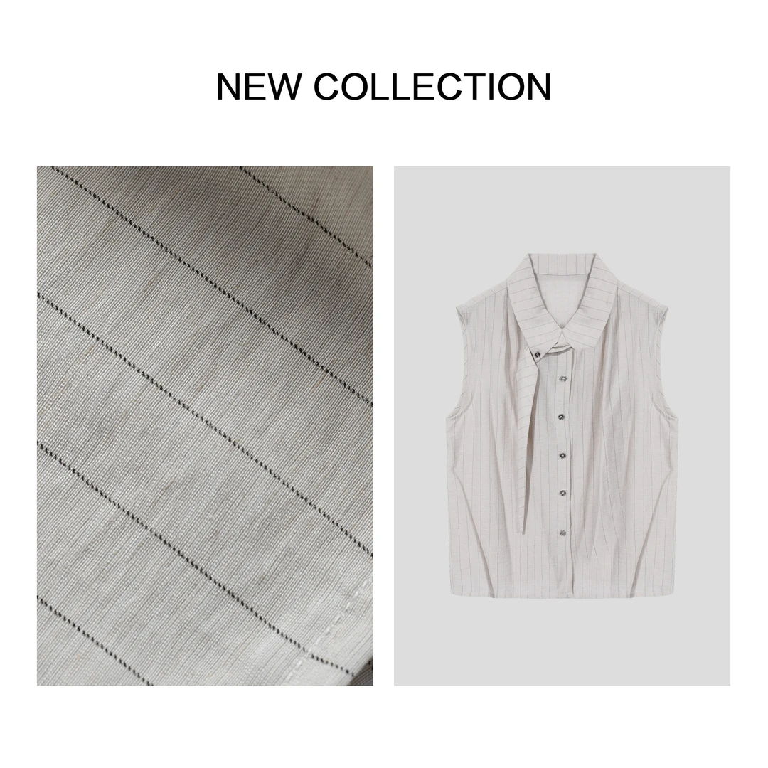 【龙哥专属】C5F30066A 简约时尚百搭无袖衬衫 3946