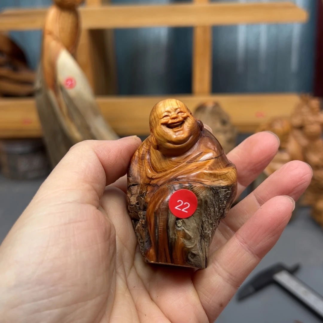 C***陈木崖柏木摆件手把件，