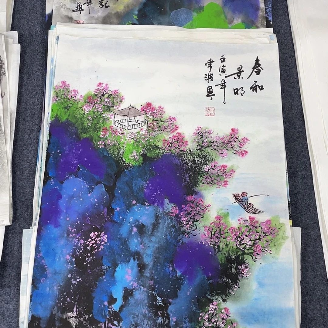 国画作品小姐姐放漏…