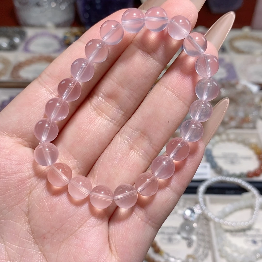 未镶嵌手链水晶粉晶
