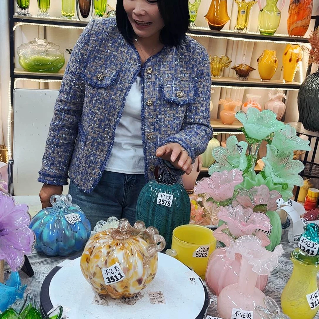 南瓜3511 家悦美居琉璃摆件不完美