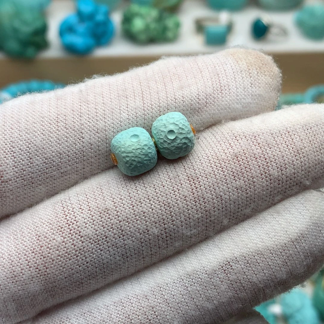 绿松石未镶嵌珠宝奇石8.1mm