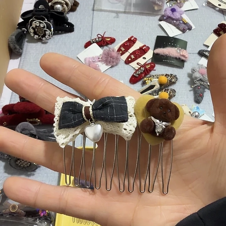 布艺铁合金叉梳-3