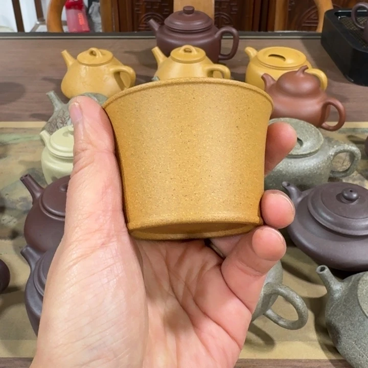 紫砂茶壶矿标杯体验泥料