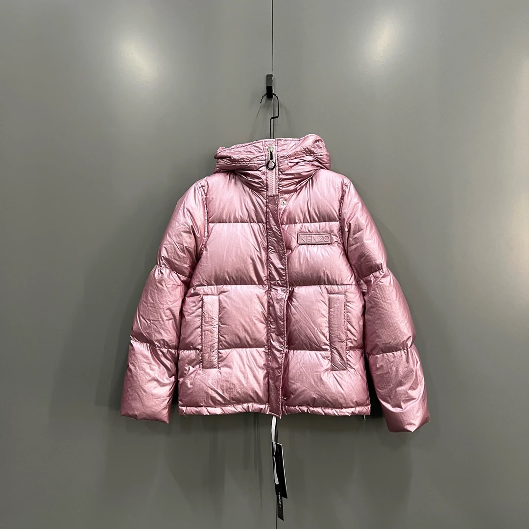 95新 KENZO/肯佐 tt20 粉色连帽羽绒服 S码/95新/019762