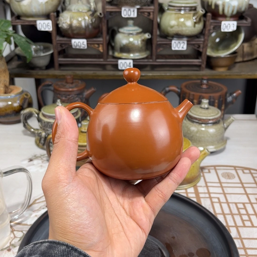 200cc复烧龙蛋壶，建水紫陶全