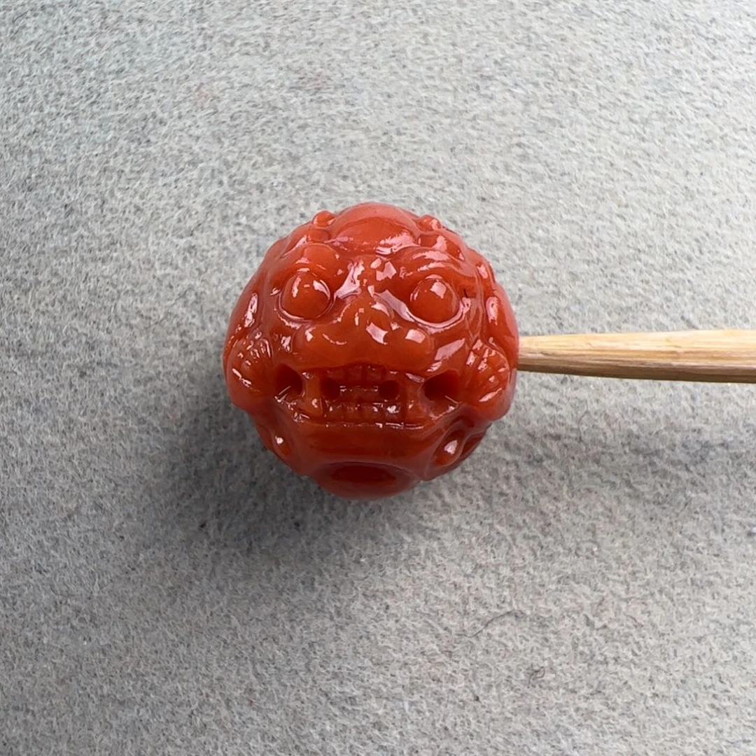 南红玛瑙未镶嵌（满肉貔貅14mm+