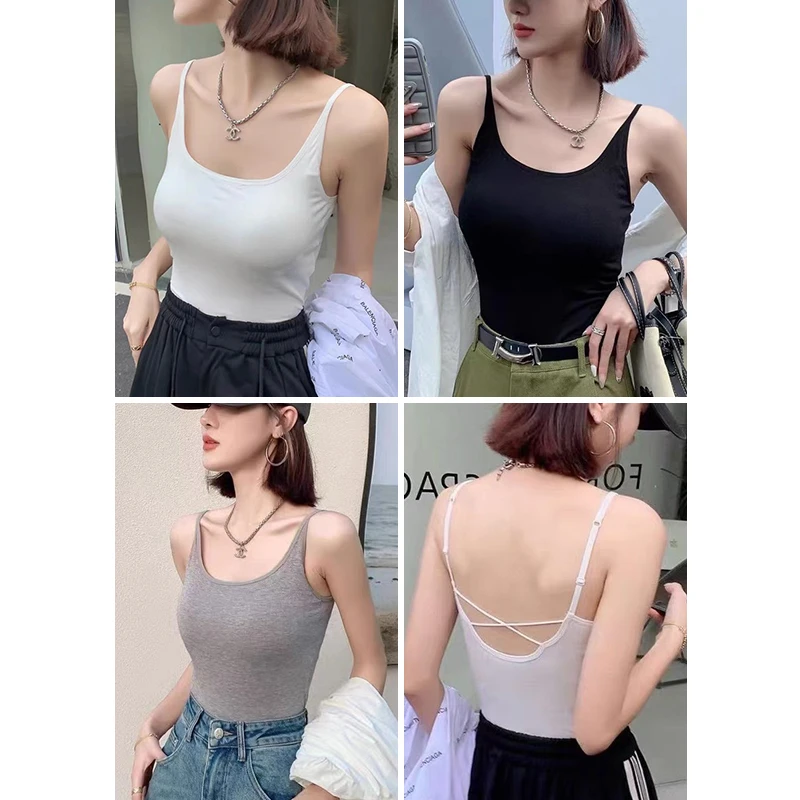 【大仙家】8189 十三行春夏韩式美背背心打底女舒适时尚休闲女士春