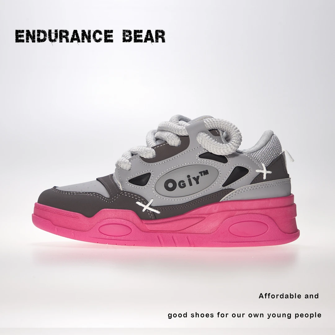 耐力熊复古面包鞋国潮小众潮流板鞋情侣休闲百搭厚底增高鞋C208