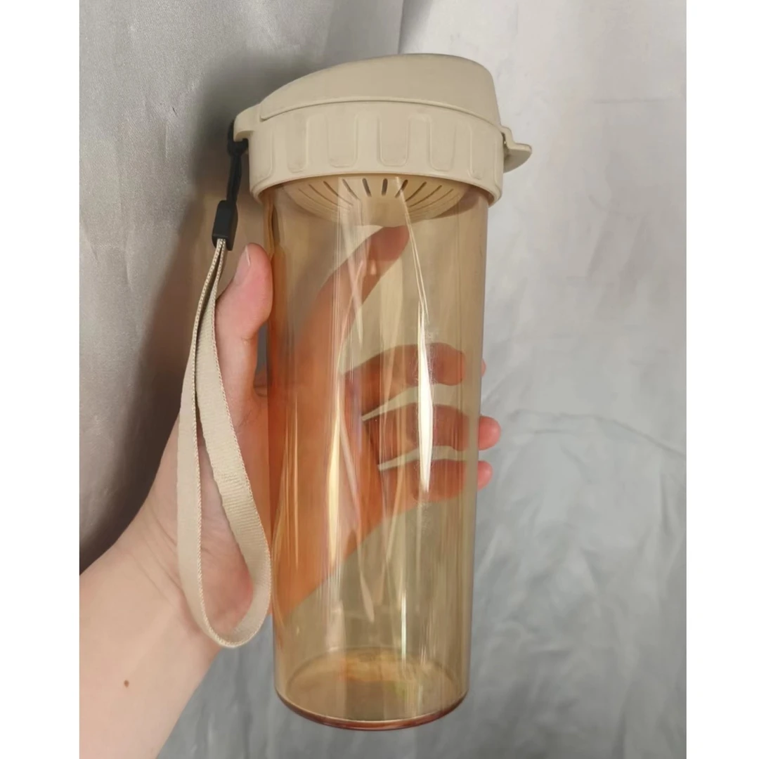 500ML泡茶杯 茶韵杯 带茶隔 加厚水杯 有提绳便携大容量防漏耐摔