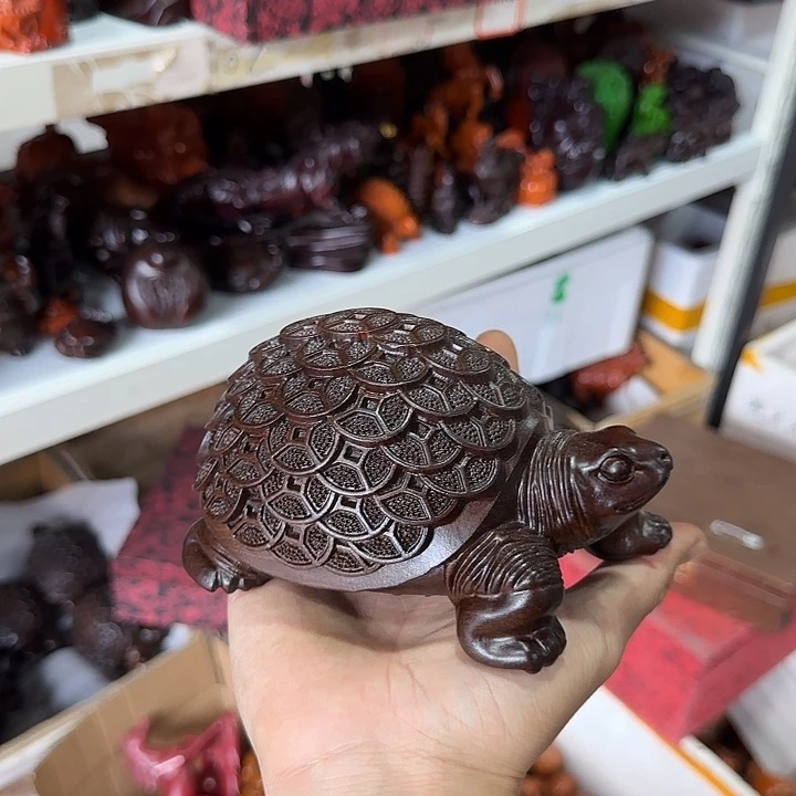 木黑檀木15金钱龟一只