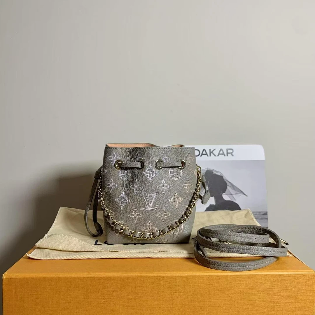 95新 LouisVuitton/路易威登 壹臻/灰色mini 水桶包 63574889