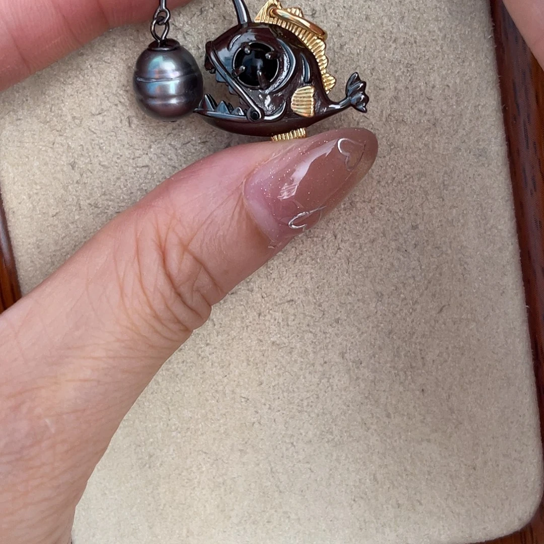 吊坠(不含链)银S925镶嵌海水珍珠