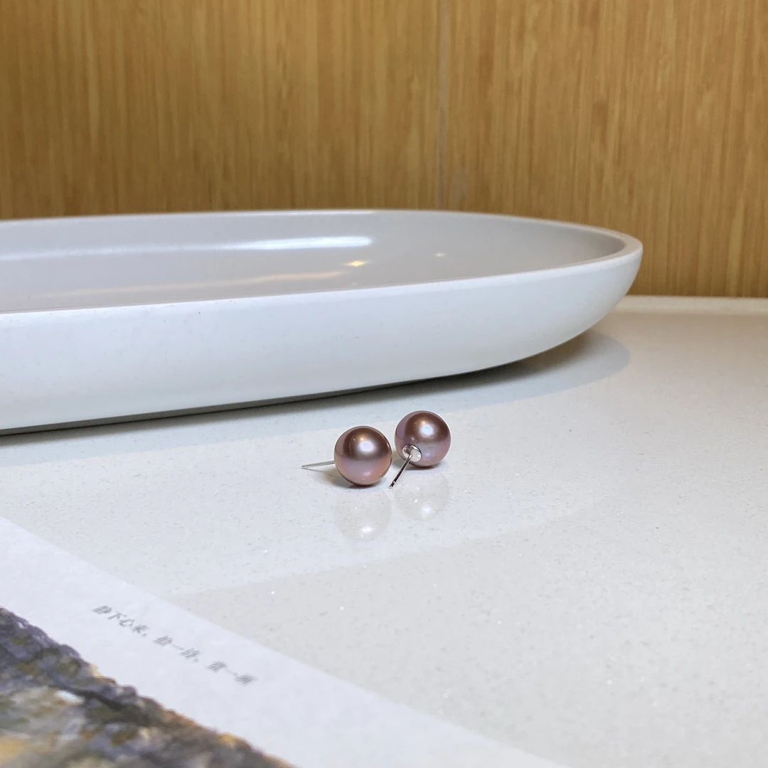 【小北严选】S925银淡水珍珠耳钉9-17H74X361【多样性发一】约11.5mm+