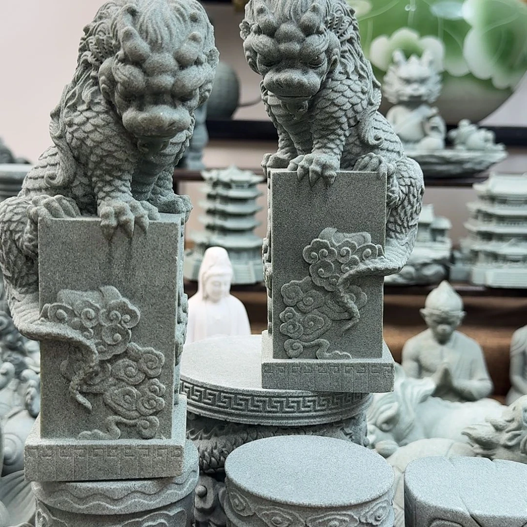 石材青砂石镇水兽立柱右边