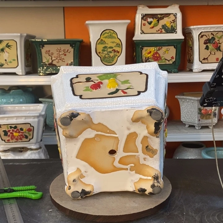 红陶天**易花盆的颜色是蓝色