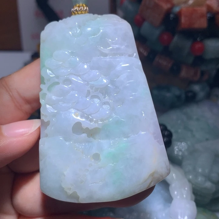 颈饰未镶嵌翡翠保真天然A货翡翠