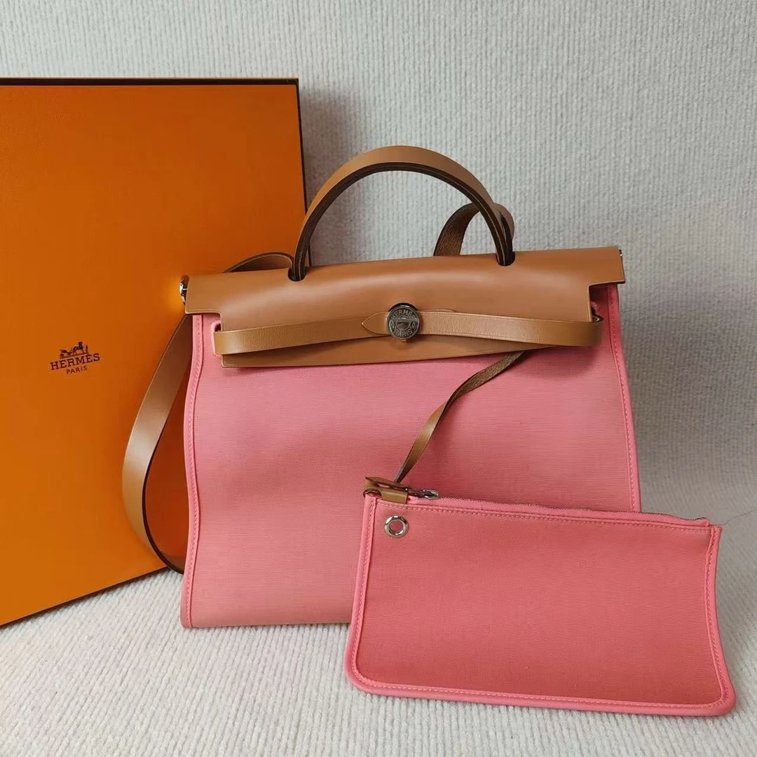 99新 Hermes/爱马仕 【文子姐专属】/D1498/爱马仕herbag单肩包