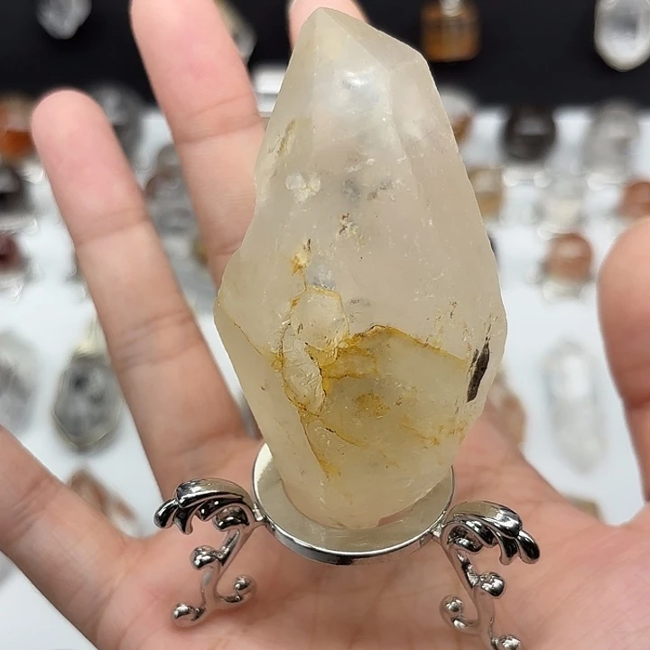 水晶未镶嵌颈饰闪灵钻手握/摆件71mm+