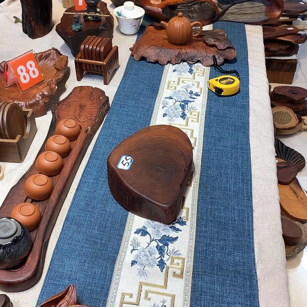 缅甸花梨壶承底座