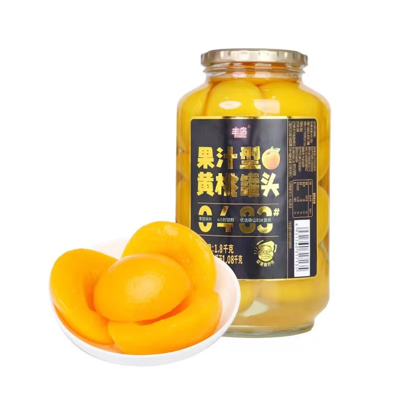 【会员商店】丰岛果汁型解腻果汁黄桃罐头1.8kg水果罐头罐头水果