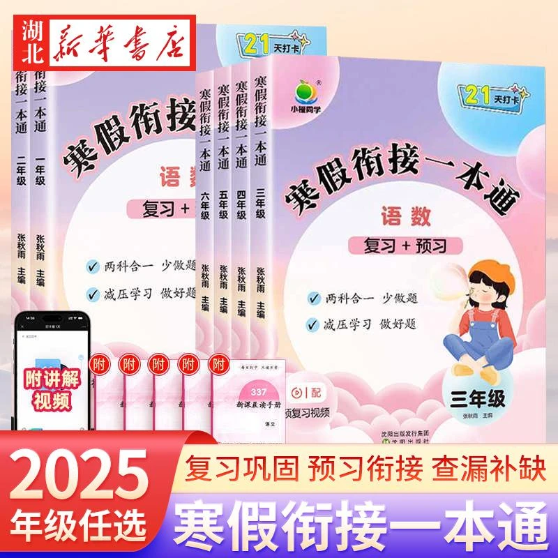2025新版小橙同学寒假衔接一本通一二三四五六年级上下册小学语文