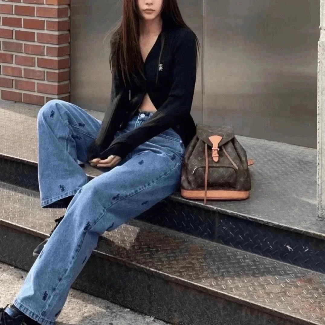 95新 LouisVuitton/路易威登 8613203/小号老花双肩包配皮换新