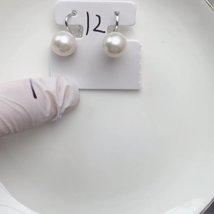 淡水珍珠耳饰银S925镶嵌