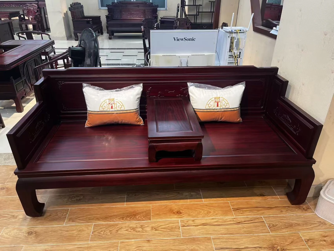 S南美酸枝古典家具鸟语花香罗汉床