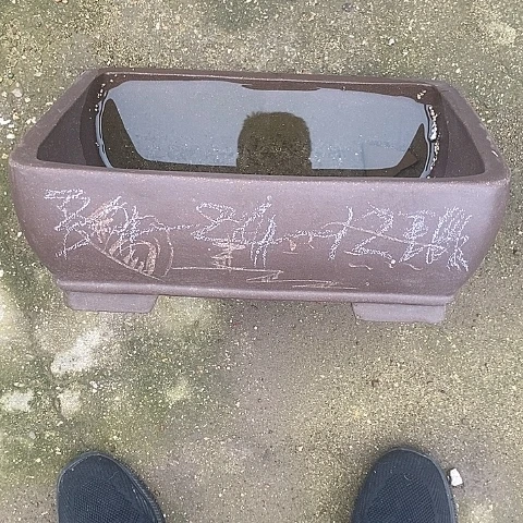 中国宜兴紫砂花盆，