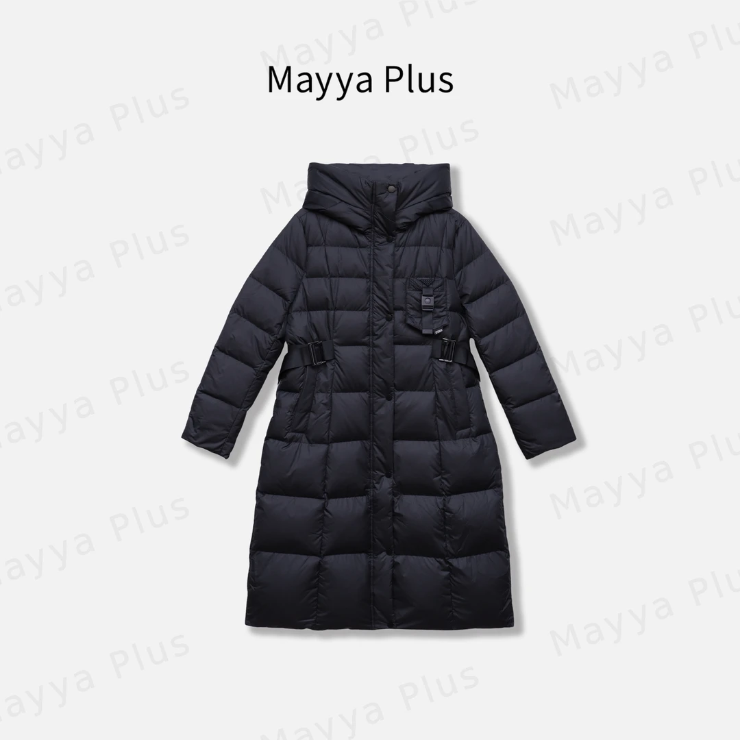【大鹅被】Mayya Plus麦芽定制冬季显瘦长款收腰鹅绒服外套32546933