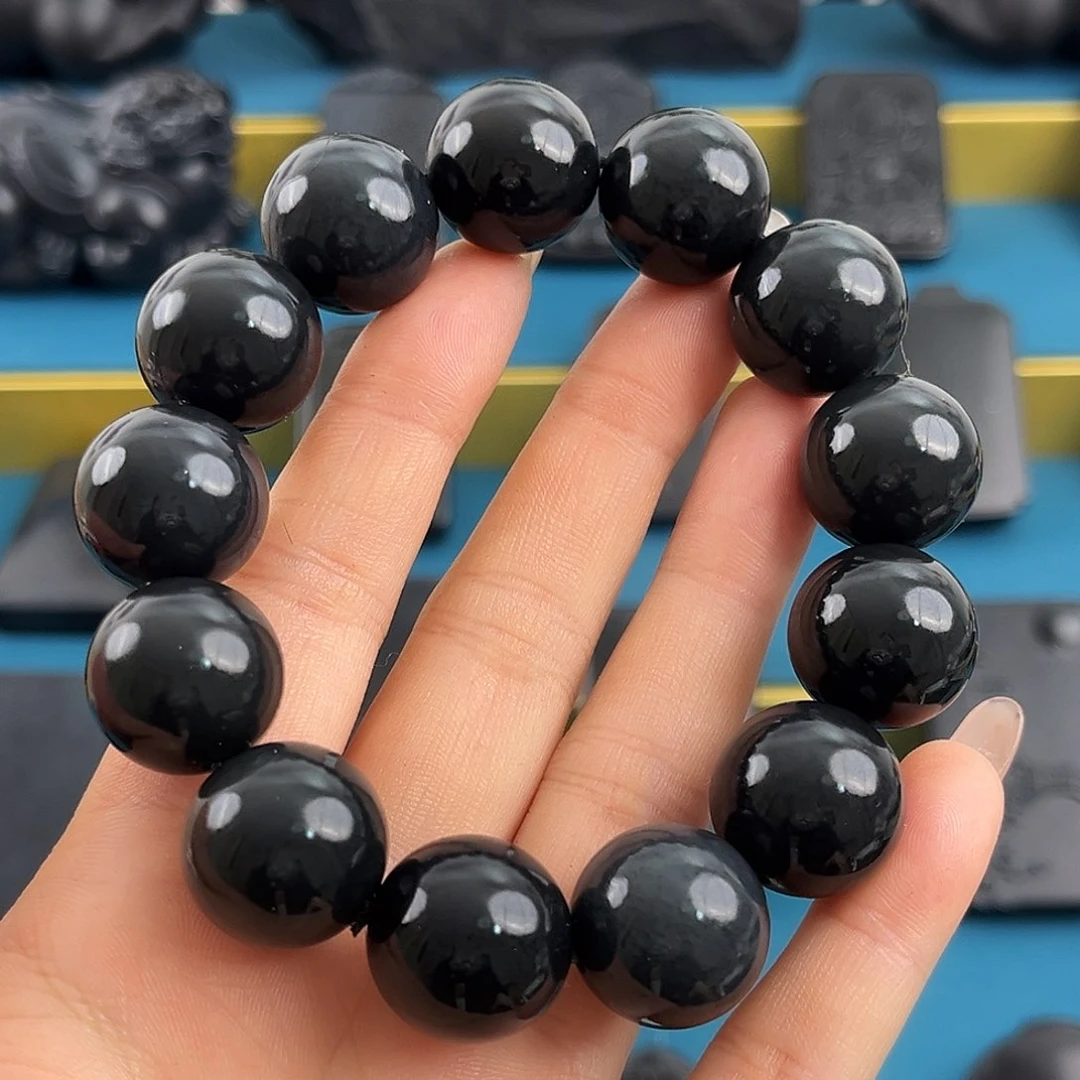 和田玉（墨玉）18mm羊脂级未镶嵌