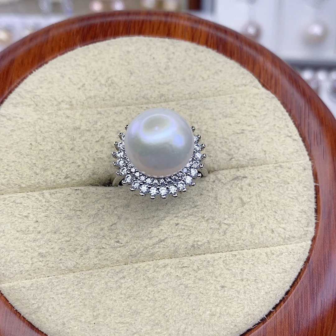 淡水珍珠合金戒指