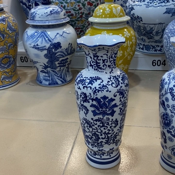 【闪购商品】摆件陶瓷细高花瓶摆件