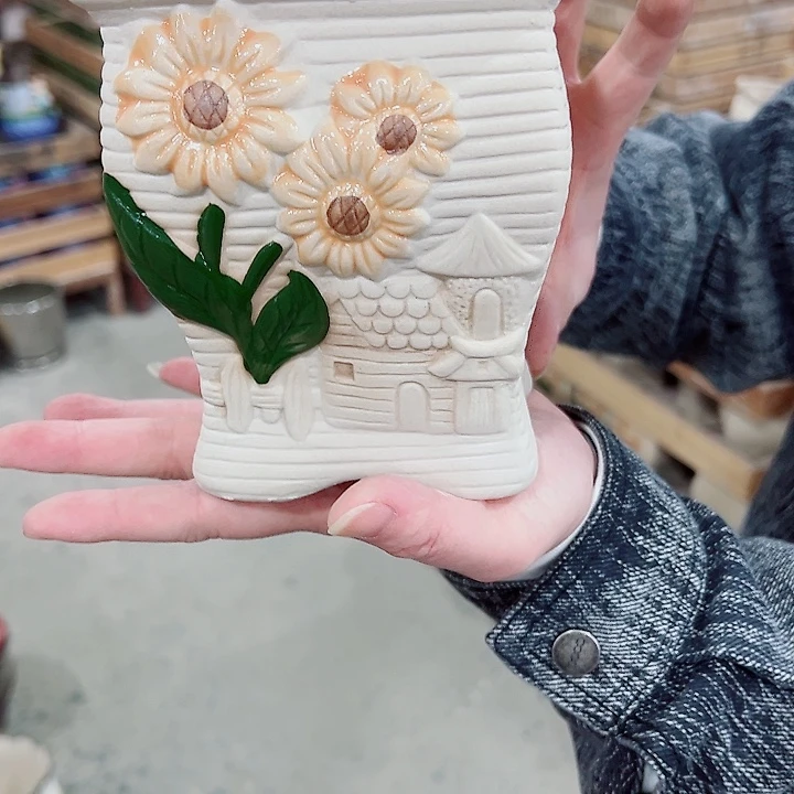 有孔，凑单福利满10元发货陶瓷多肉花盆！