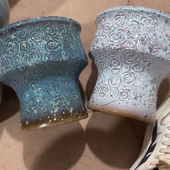 紫砂花盆口径20高度21两只正品