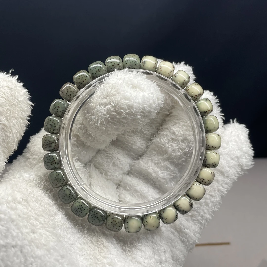 绿包白8✖️7 星月菩提贯穿留白 超细星 油密度到位 自带玻璃底