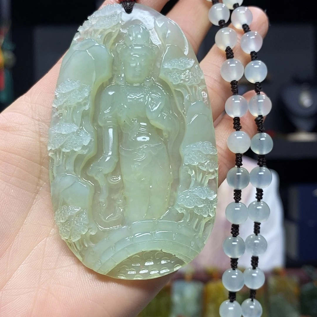 未镶嵌岫玉挂件吊坠