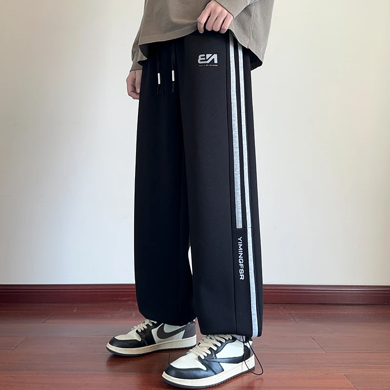 春秋季青少年男裤子2025新款宽松休闲长裤中学生潮牌帅气运动长裤