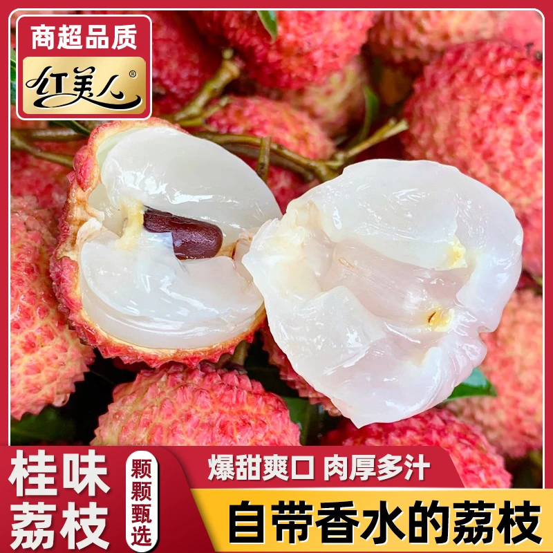 【冷链速运】正宗广西灵山桂味荔枝 当季新鲜现摘老树清甜汁水果12